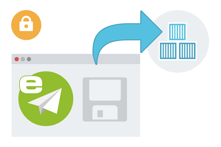 container speicher storage email archiv